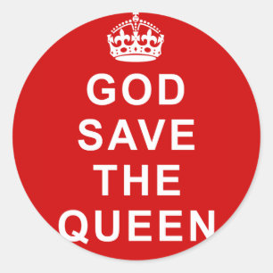Sticker Rond T-shirts de God Save the Queen, sacs, cadeaux