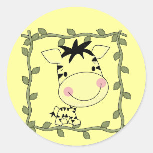 Sticker Rond T-shirts et cadeaux Baby Zebra