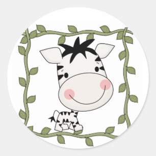 Sticker Rond T-shirts et cadeaux Baby Zebra