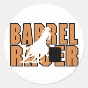 Sticker Rond T-shirts et cadeaux Barrell Racer.