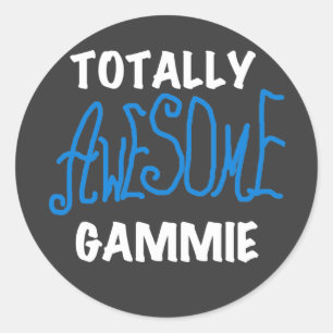 Sticker Rond T-shirts et cadeaux bleu Gammie absolument géniaux