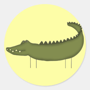 Sticker Rond T-shirts et cadeaux bonhomme alligator