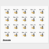 Sticker Rond T-shirts et cadeaux Buzz Bumblebee 4e anniversaire (Feuille)