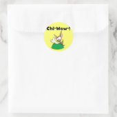Sticker Rond T-shirts et cadeaux Chihuhua Chi-Wow (Sac)