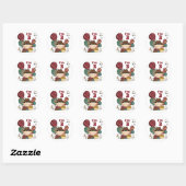 Sticker Rond T-shirts et cadeaux Cowboy 3e anniversaire (Feuille)