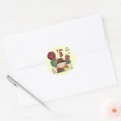 Sticker Rond T-shirts et cadeaux Cowboy 3e anniversaire (Enveloppe)