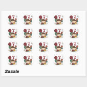 Sticker Rond T-shirts et cadeaux Cowboy 4e anniversaire (Feuille)
