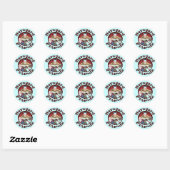 Sticker Rond T-shirts et cadeaux d'amis de basse-cour (Feuille)