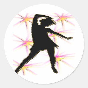 Sticker Rond T-shirts et cadeaux Dance Diva