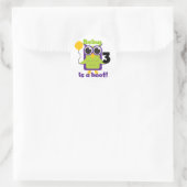 Sticker Rond T-shirts et cadeaux d'anniversaire de Hoot Owl 3e (Sac)