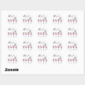Sticker Rond T-shirts et cadeaux de ballet (Feuille)