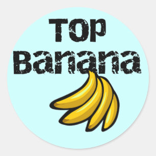 Sticker Rond T-shirts et cadeaux de banane supérieure