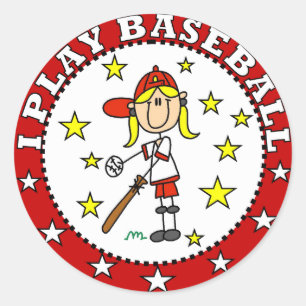 Sticker Rond T-shirts et cadeaux de base-ball de jeu de la