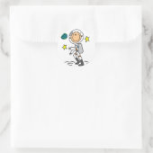 Sticker Rond T-shirts et cadeaux de base des astronautes (Sac)