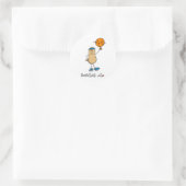 Sticker Rond T-shirts et cadeaux de basket-ball (Sac)