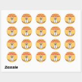 Sticker Rond T-shirts et cadeaux de Bear World's Best Nurse (Feuille)