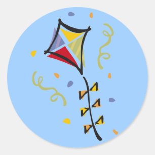 Sticker Rond T-shirts et cadeaux de cerf-volant