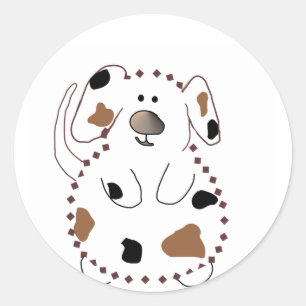 Sticker Rond T-shirts et cadeaux de chien de bande dessinée