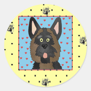 Sticker Rond T-shirts et cadeaux de chien de berger allemand