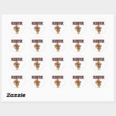 Sticker Rond T-shirts et cadeaux de coq (Feuille)