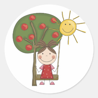 Sticker Rond T-shirts et cadeaux de fille en voilure