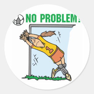 Sticker Rond T-shirts et cadeaux de gardienne de football fémin