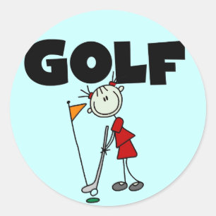 Sticker Rond T-shirts et cadeaux de GOLF pour filles