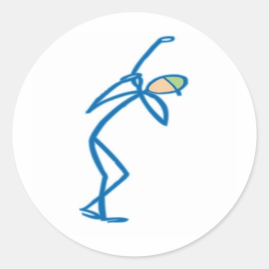 Sticker Rond T-shirts et cadeaux de golfeurs à silex. (Devant)