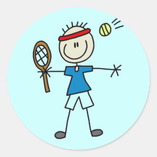 Sticker Rond T-shirts et cadeaux de joueur de tennis de garçon
