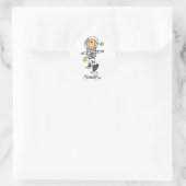 Sticker Rond T-shirts et cadeaux de l'astronaute Moonwalk (Sac)