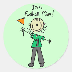 Sticker Rond T-shirts et Cadeaux de Maman de Football