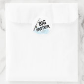 Sticker Rond T-shirts et cadeaux de pêche Big Brother (Sac)