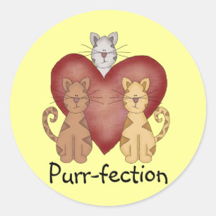 Sticker Rond T-shirts et cadeaux de Ronronnement-fection de
