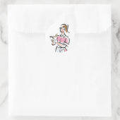Sticker Rond T-shirts et cadeaux de serveuse (Sac)