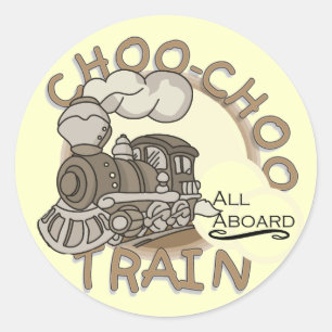 Sticker Rond T-shirts et cadeaux de train de Choo-Choo