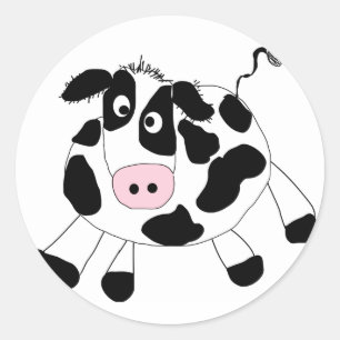 Sticker Rond T-shirts et cadeaux de vache à ferme