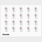 Sticker Rond T-shirts et cadeaux de vache folle (Feuille)