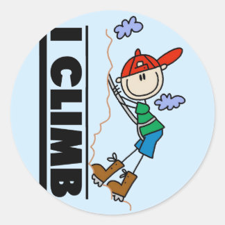 Sticker Rond T-shirts et cadeaux d'Escalades de roche