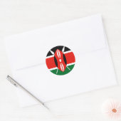 Sticker Rond T-shirts et cadeaux du Drapeau du Kenya (Enveloppe)