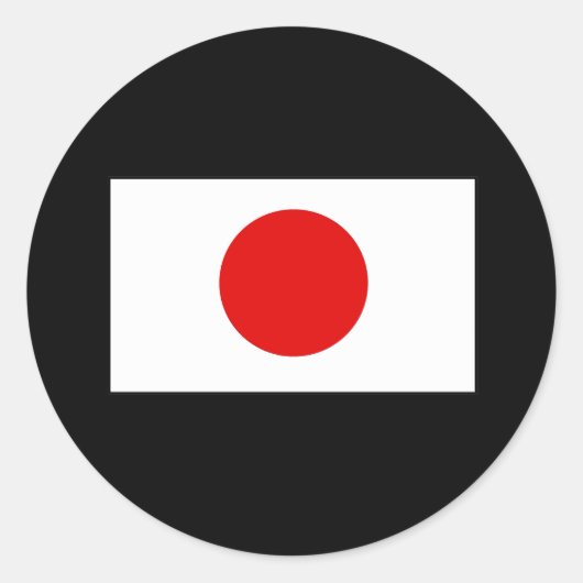 Sticker Rond T-shirts et cadeaux du drapeau japonais (Devant)