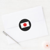 Sticker Rond T-shirts et cadeaux du drapeau japonais (Enveloppe)