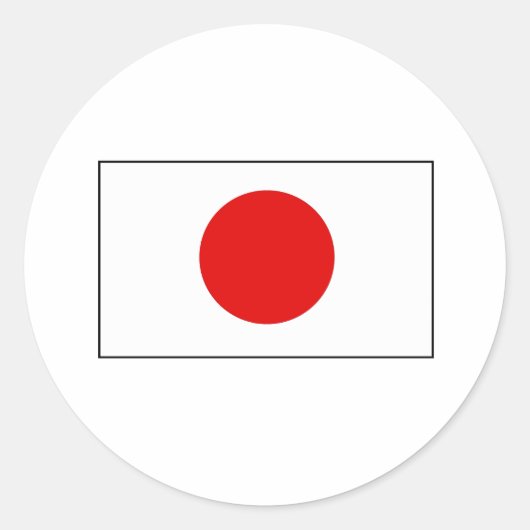 Sticker Rond T-shirts et cadeaux du drapeau japonais (Devant)