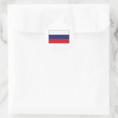 Sticker Rond T-shirts et cadeaux du drapeau russe (Sac)