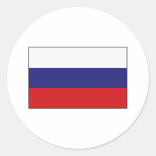 Sticker Rond T-shirts et cadeaux du drapeau russe