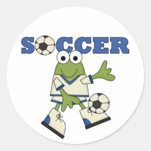 Sticker Rond T-shirts et cadeaux du football de grenouille