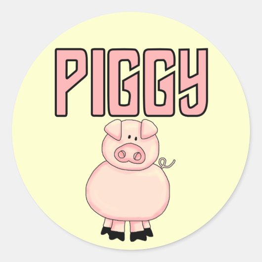 Sticker Rond T-shirts et cadeaux en piggy (Devant)