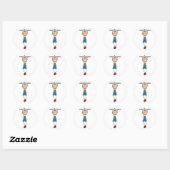 Sticker Rond T-shirts et cadeaux Exercice Traction (Feuille)