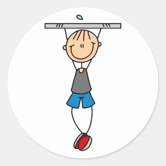 Sticker Rond T-shirts et cadeaux Exercice Traction (Devant)