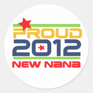 Sticker Rond T-shirts et cadeaux Fiers Nana 2012