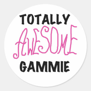 Sticker Rond T-shirts et cadeaux Gammie Pink totalement géniaux